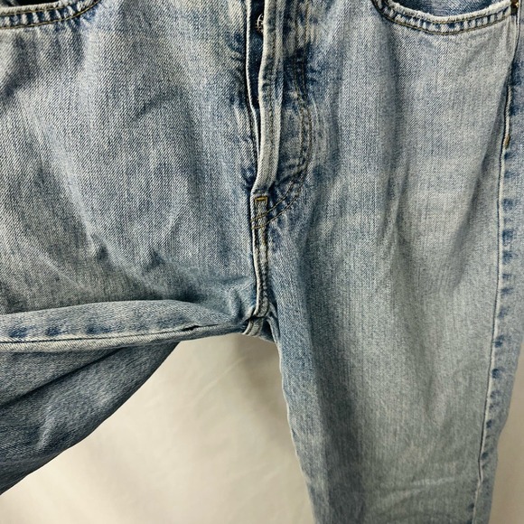 Re Done High Rise Crop Flare Button Fly Jeans Light Wash 28 - Picture 8 of 11